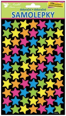 Sticker, Neon Stars 21 x 14 cm, 2 pcs