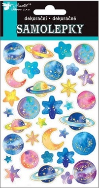 Stickers 19 x 10 cm, Planets and Stars