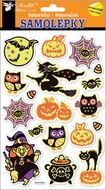 Glow-in-the-dark stickers Halloween with witch 25 × 14 cm