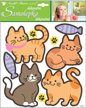 Stickers Brown Cats 32 × 26 cm