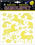 Stickers Glow in the Dark Unicorns 18 x18 cm