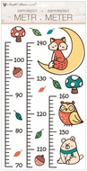 10298 Samolepky na zeď dětsk&yacute; metr - lesn&iacute; zv&iacute;ř&aacute;tka, do 160 cm-1