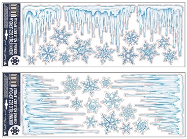 Decorative Window Cling with Glitter Icicles 60 × 21 cm