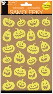 Glow-in-the-dark Halloween stickers – Smiling pumpkins 14 × 25 cm