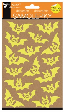 Glow-in-the-dark stickers Halloween – Bats 14 × 25 cm