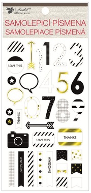 Sticker 3D Numbers and Symbols 9,5 x 21 cm