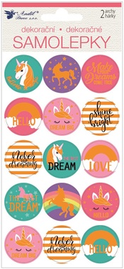 Unicorn Wheel Stickers 9.5 × 21 cm