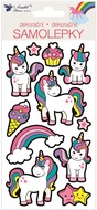Embossed Stickers Unicorns and Rainbow 9.5 x 21 cm