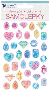 Silver embossed Stickers – Diamonds 10 × 19 cm