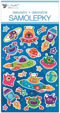 Stickers with Silver Embossing - Universe 14 x 19 cm