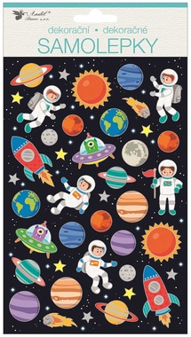 Stickers with Silver Embossing - Universe 14 x 25 cm
