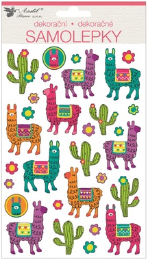 Plastic Stickers – Llamas 14 × 25 cm