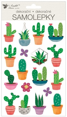 Plastic Stickers – Cacti 14 × 25 cm