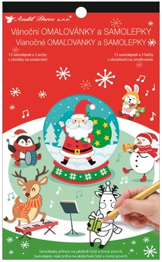 Christmas Colouring Book with Stickers - Santa 14 x 23 cm