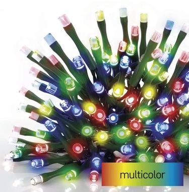 Christmas lights 12 m – 120 LEDs, multicolor, 8 functions + 5 m cable