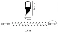 11079 Osvětlen&iacute; v&aacute;nočn&iacute; - nadstaviteln&yacute; řetěz 10m-100 LED tepl&aacute; b&iacute;l&aacute;+ 5 cm př&iacute;vodn&iacute; kabel-2