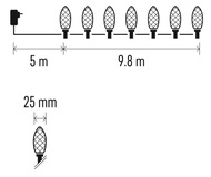 11096 Osvětlen&iacute; řetěz 9,8 m, tepl&aacute; b&iacute;l&aacute;, 50 LED-5
