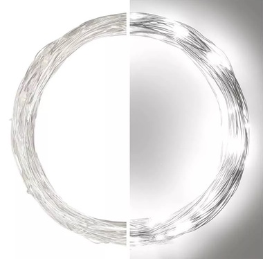 Christmas lights, 4 m – 40 LEDs, cool white + 5 m power lead