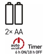 11282 Osvětlen&iacute; nano stř&iacute;brn&eacute; 1,9m - 20 LED studen&aacute; b&iacute;l&aacute; + časovač-4