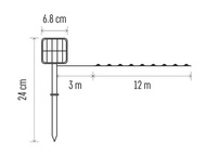 11283 Sol&aacute;rn&iacute; osvětlen&iacute; řetěz 12 m - 120 LED tepl&aacute; b&iacute;l&aacute;-3