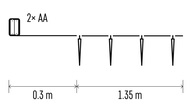 11326 Rampouchy 10cm s padaj&iacute;c&iacute;m efektem řetěz 1,35 m, 100 LED studen&aacute; b&iacute;l&aacute;-3
