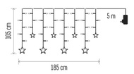 11329 Girlanda hvězdy 115 LED, tepl&aacute; b&iacute;l&aacute; -4