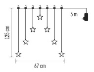 11330 Girlanda hvězdy pyramida 70 LED, tepl&aacute; b&iacute;l&aacute; -4