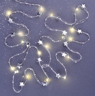 11400 Osvětlen&iacute; girlanda hvězdičky stř&iacute;brn&eacute; 1,9 m, tepl&aacute; b&iacute;l&aacute; 20 LED-1
