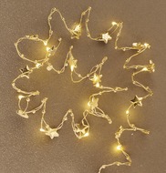11401 Osvětlen&iacute; girlanda hvězdičky zlat&aacute; 1,9 m, tepl&aacute; b&iacute;l&aacute; 20 LED-1