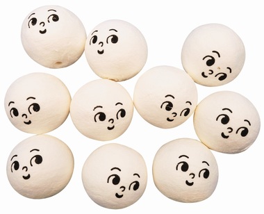 Heads 3 cm, 10 pcs, Paper Pulp