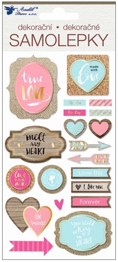 Stickers 3D for Scrapbooking - Love 17 x 9,5 cm