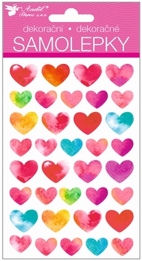 Stickers - Colorful Hearts 15 × 10 cm