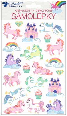 Embossed Stickers - Unicorns 21 x 14 cm