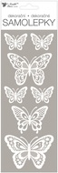 15048 Samolepky b&iacute;l&eacute; s glitry 11 x 30 cm, mot&yacute;li-1