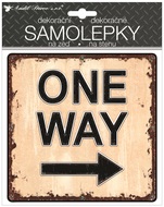 15061 Samolepic&iacute; cedulka One Way 18 x 23 cm-1