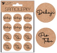 Gift stickers – Thank you and For you 12 pcs, O 3 cm