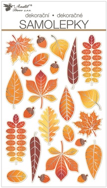 Plastic Stickers - Autumn Leaves 14 x 25 cm