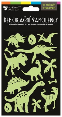 Glow in the dark Stickers 3D - Dinosaurs 10.5 x 20 cm