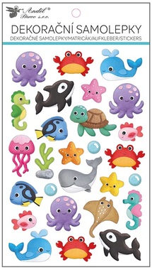 Plastic Stickers - Sea World 14.5 x 25 cm