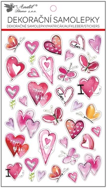 Glitter Stickers - Heart 14.5 x 25 cm