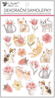 Stickers with Transparent Edge - Cats 14.5 x 25 cm