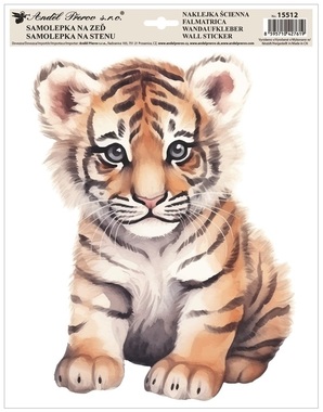 Színes falmatrica Tigris 30 x 42 cm