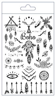 Tattoo Stickers 8,5 x 13 cm, Boho
