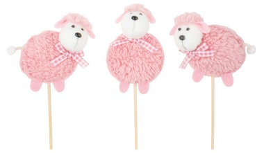 Plush Pink Sheep 6 x 7 x 3 cm + Stick