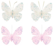17144 Mot&yacute;lek s flitry a peř&iacute;m, s lep&iacute;kem 6 cm-1