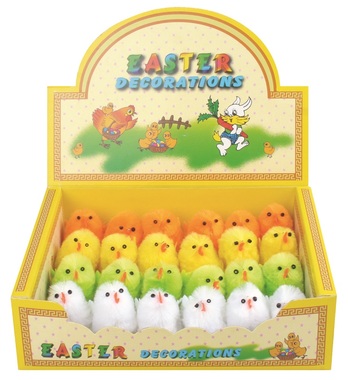 Easter Chickens in a Box 3 x 4 x 3 cm, 24 pcs