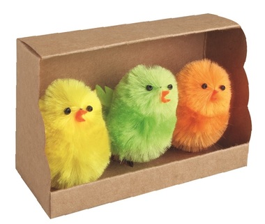 Easter Chicenks in a Box 3 x 5 x 4cm, 3 pcs