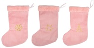 Hanging Santa Stocking Pink 25 x 40 x 1,5 cm