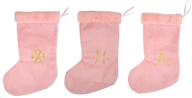 Hanging Santa Stocking Pink 25 x 40 x 1,5 cm