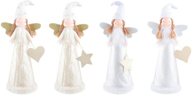 Standing Angel in Shiny Dress 47 cm
